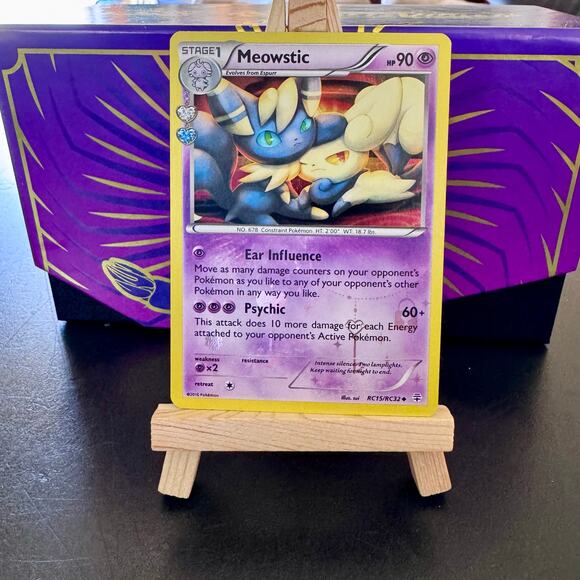 Pokémon Meowstic RC15/RC32 XY Generations Radiant Collection Holo TCG Card LP - Picture 2 of 5